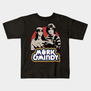 vintage mork mindy red round Kids T-Shirt